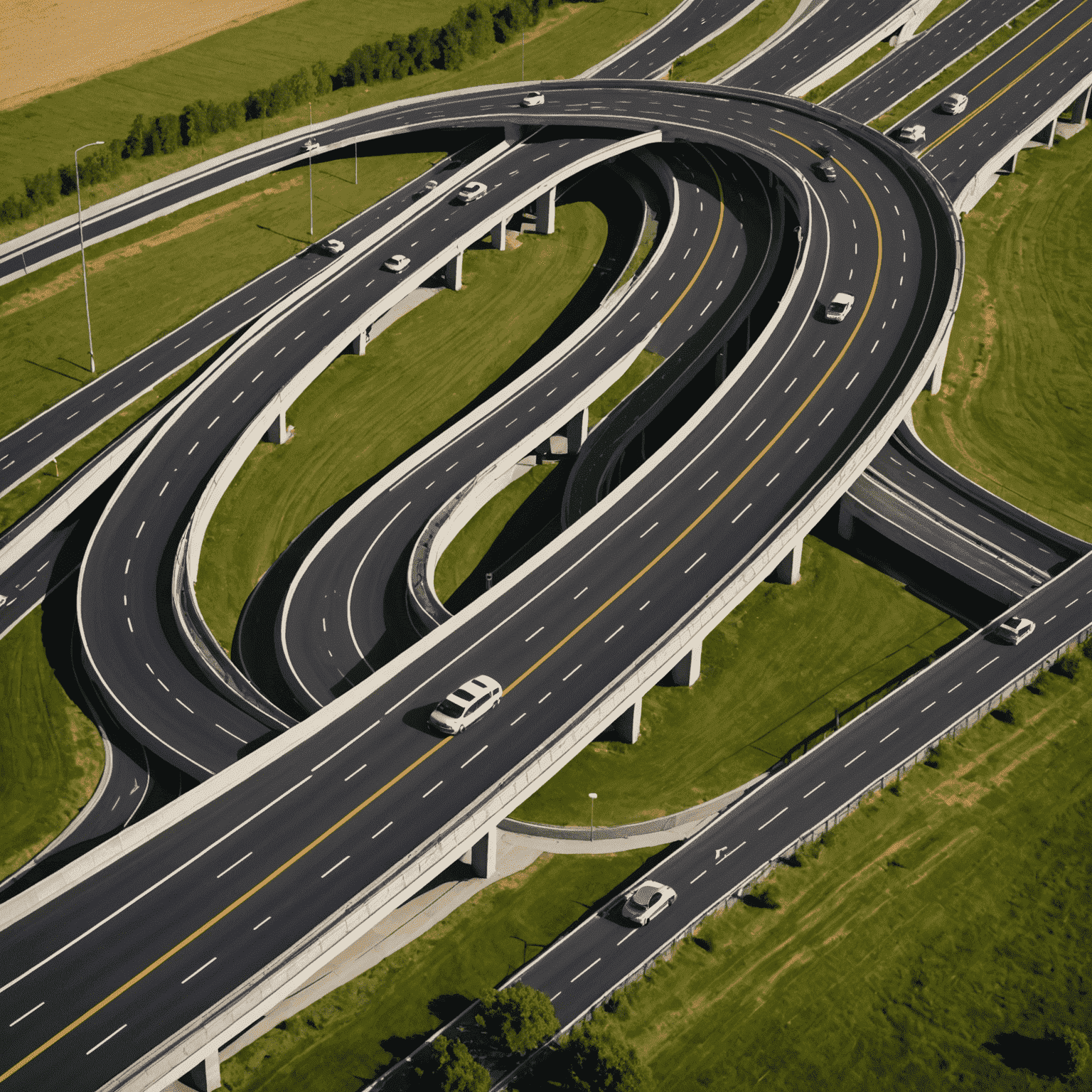 atrsniag Logo - Ein stilisiertes Autobahn-Symbol mit fließenden Linien, die Geschwindigkeit und Bewegung vermitteln