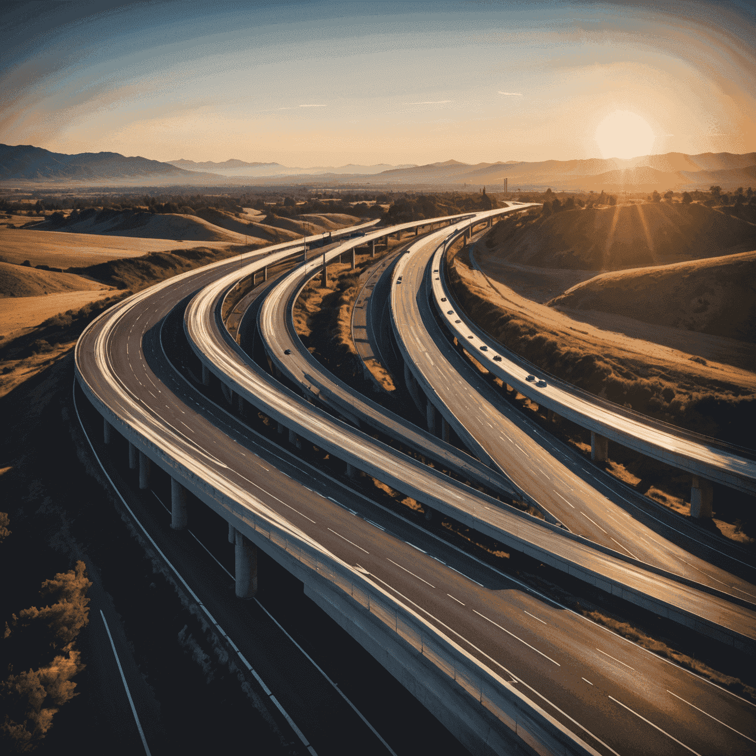 atrsniag Logo - Ein stilisiertes Autobahn-Symbol mit fließenden Linien, die Geschwindigkeit und Bewegung vermitteln
